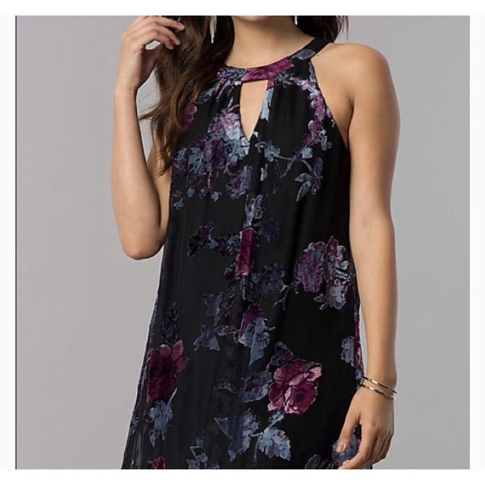 AS U WISH Gigi Burnout Trapeze Swing Dress